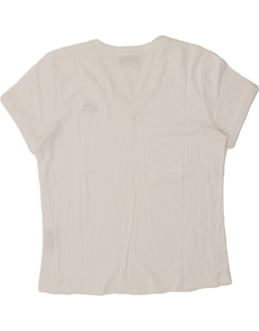 KAPPA Womens T-Shirt Top UK 20 2XL White Cotton Vintage Kappa and Second-Hand Kappa from Messina Hembry 