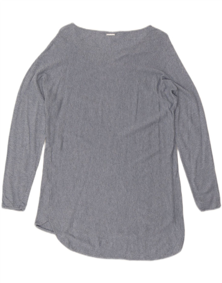 Suéter feminino MICHAEL KORS com gola canoa Reino Unido 14 azul médio