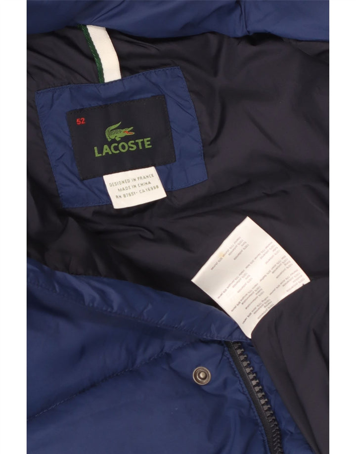 Colete acolchoado masculino LACOSTE IT 52 XL azul poliamida