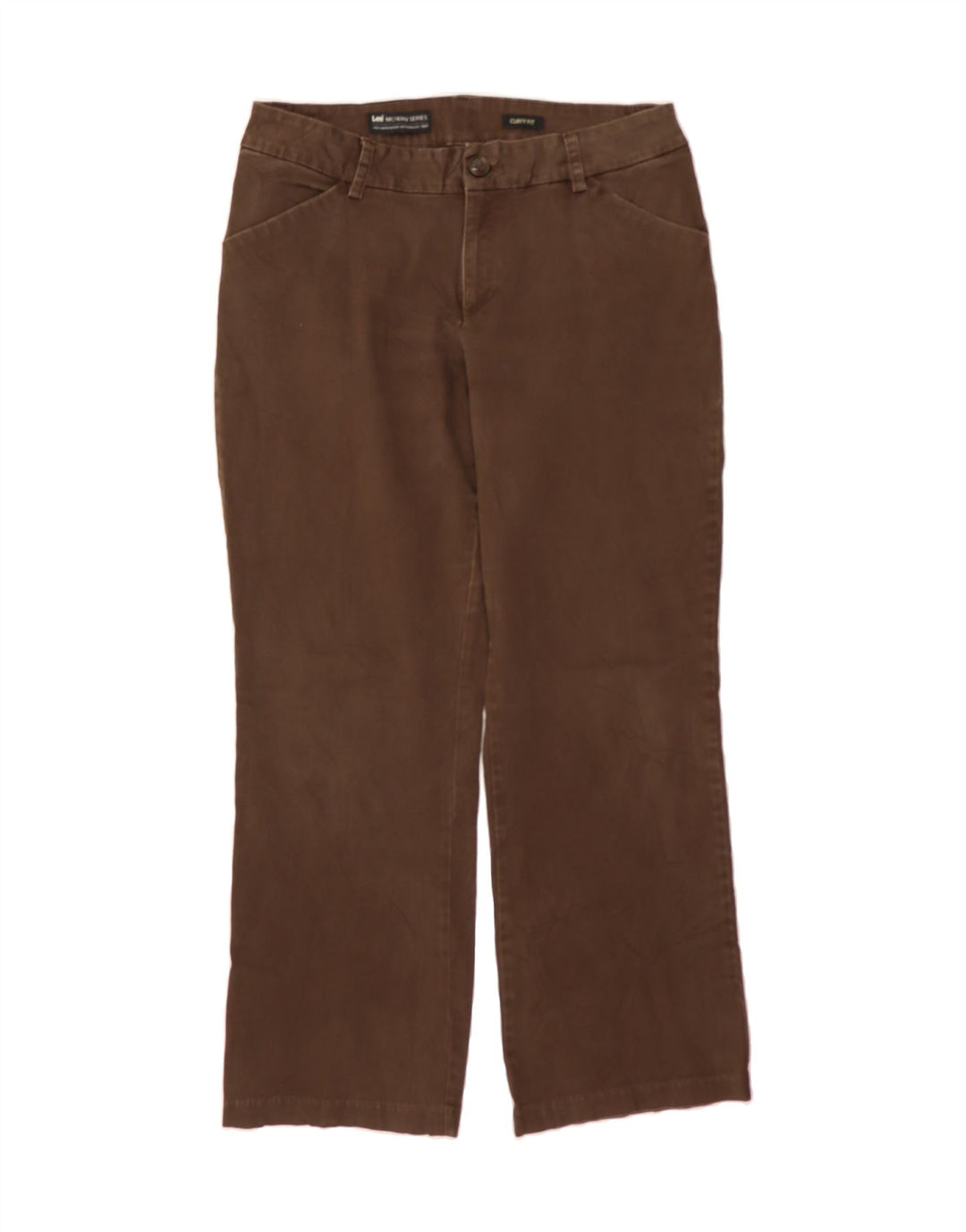 LEE Womens Curvy Fit Straight Casual Trousers W32 L30 Brown Vintage Lee and Second-Hand Lee from Messina Hembry 