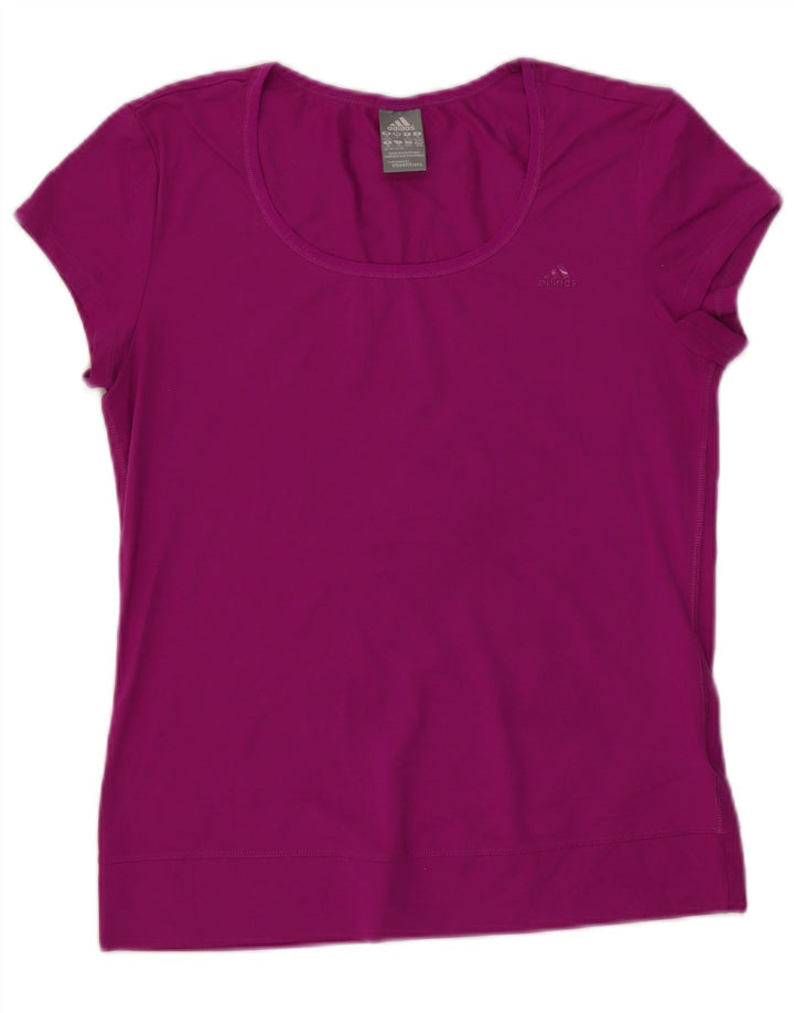 Camiseta Adidas Climalite Feminina Top UK 12/14 Médio Poliéster Rosa