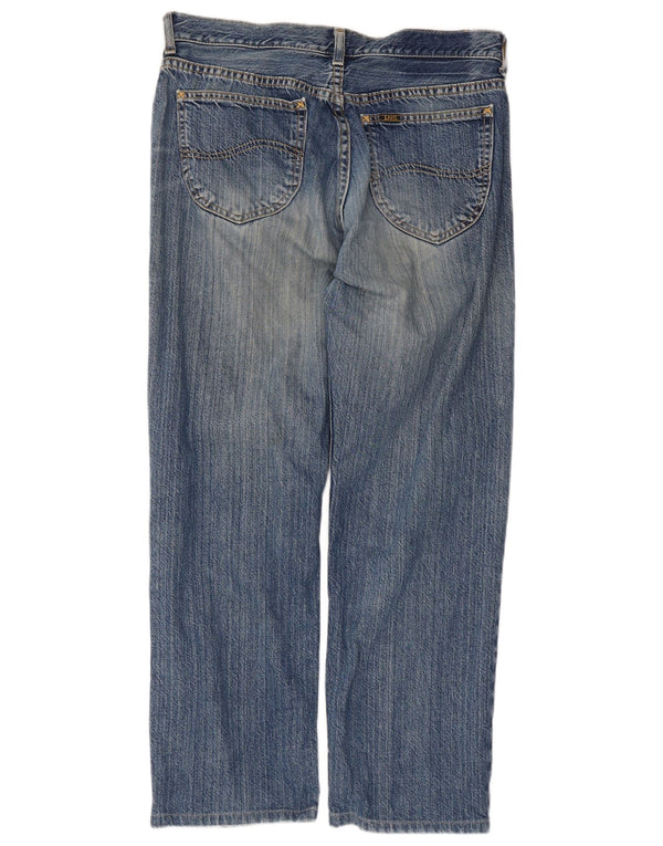 Lee Mens Seattle Straight Jeans W34 L27 Azul Algodão