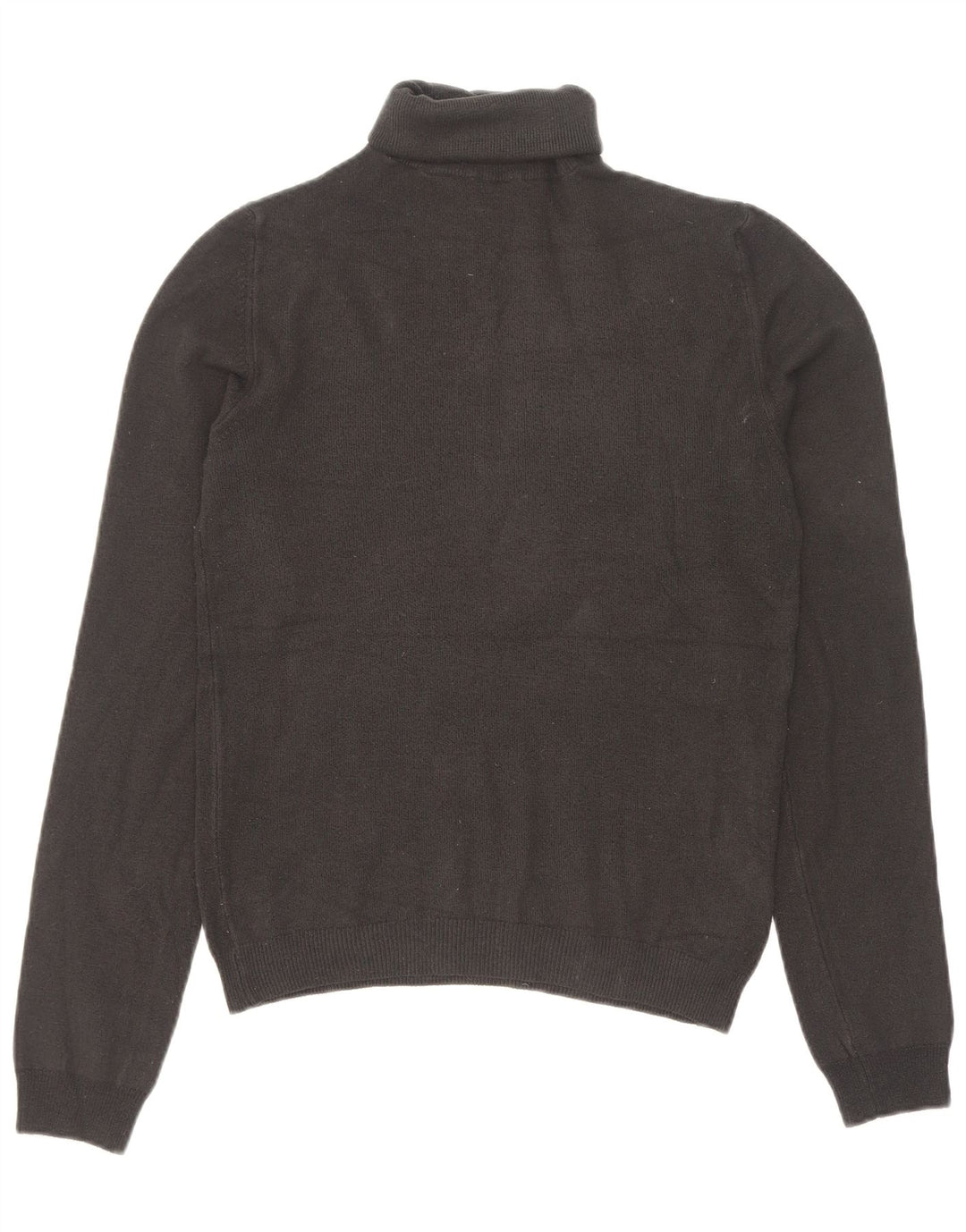Zara Suéter feminino com gola redonda e gola redonda UK 12 acrílico preto médio