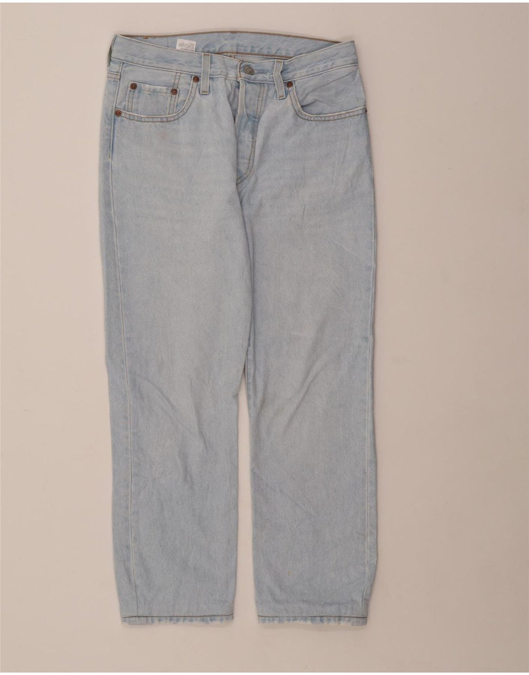 Calça jeans feminina Levi's 501 Straight W28 L25 azul algodão clássico