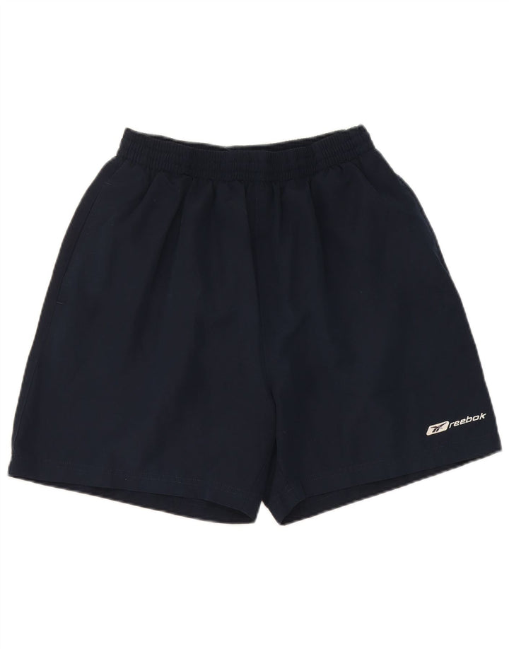 Shorts esportivos masculinos Reebok médio azul marinho