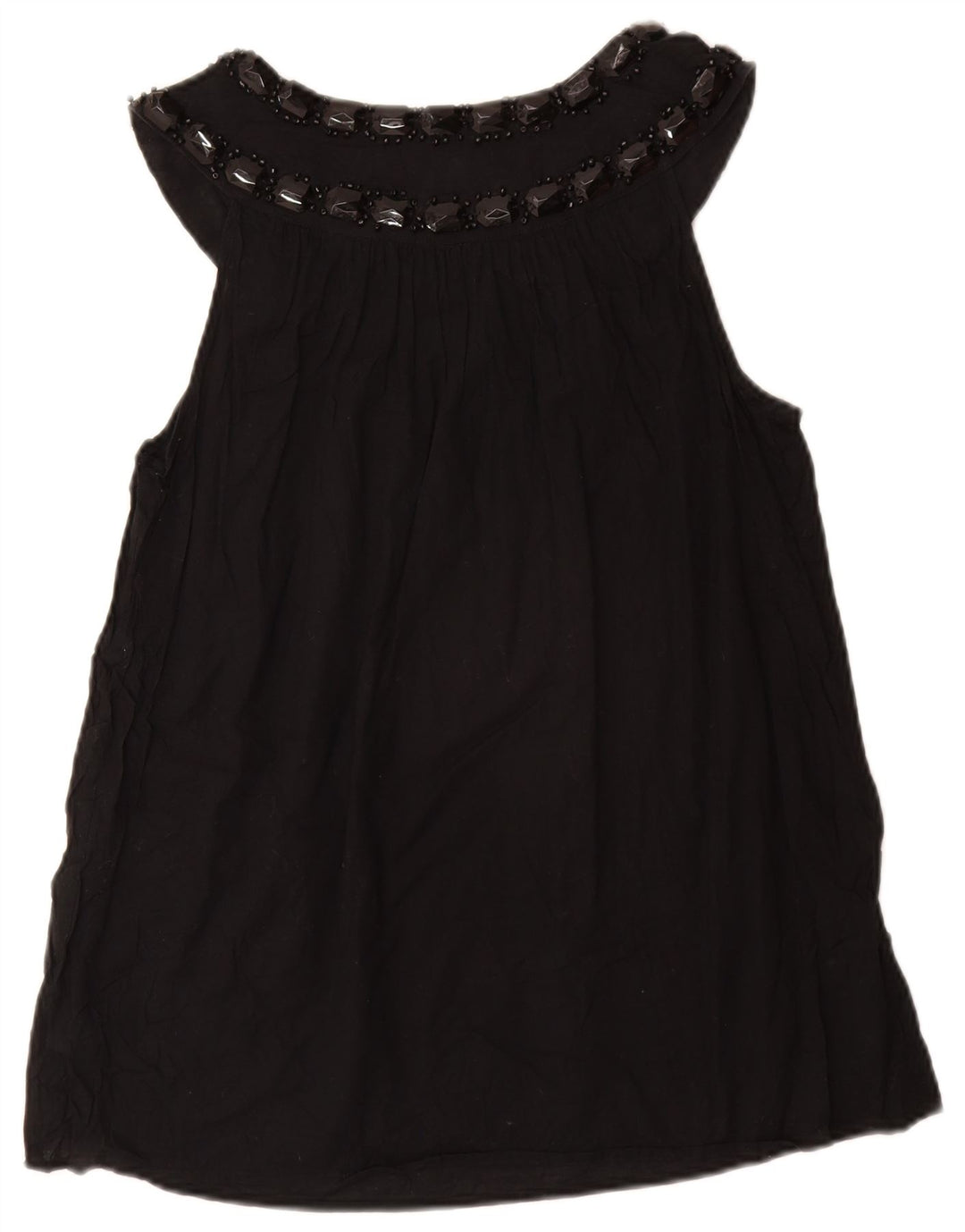 Blusa feminina sem mangas MICHAEL KORS Reino Unido 12 algodão preto médio