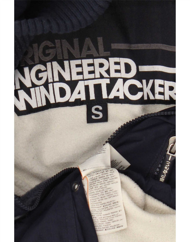Jaqueta corta-vento feminina Superdry Windtrekker Reino Unido 10 pequeno azul marinho