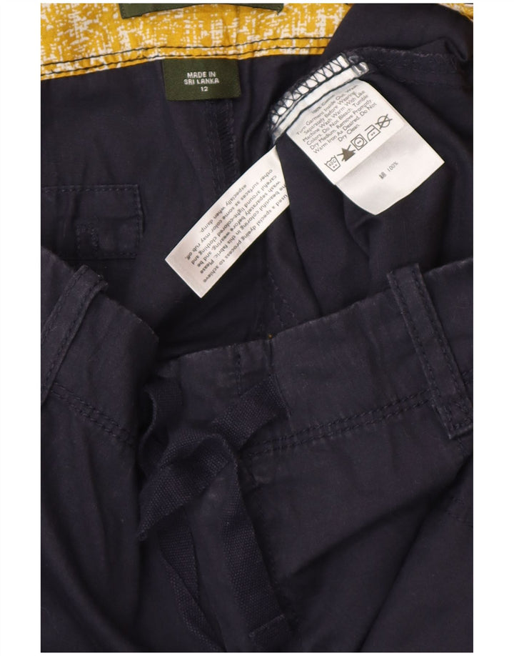 Shorts cargo feminino EDDIE BAUER EUA 12 grande W38 algodão azul marinho