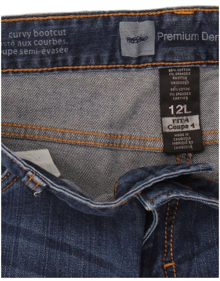 Calça jeans feminina curvilínea MOSSIMO US 12 grande W32 L32 algodão azul