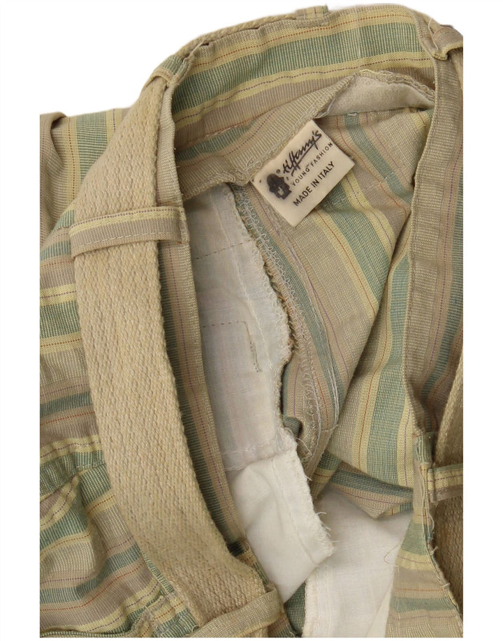 Calça chino feminina VINTAGE IT 36 XS W26 L28 listrada multicolorida