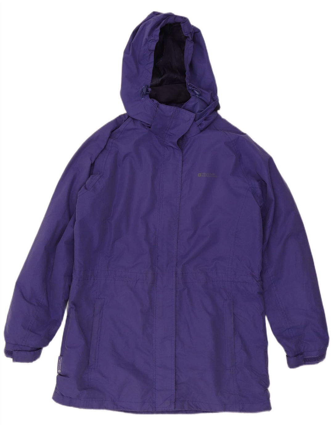 Grande poliéster roxo encapuçado Reino Unido 14 da capa de chuva das mulheres do armazém da montanha