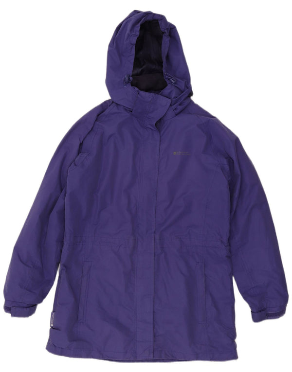 Grande poliéster roxo encapuçado Reino Unido 14 da capa de chuva das mulheres do armazém da montanha