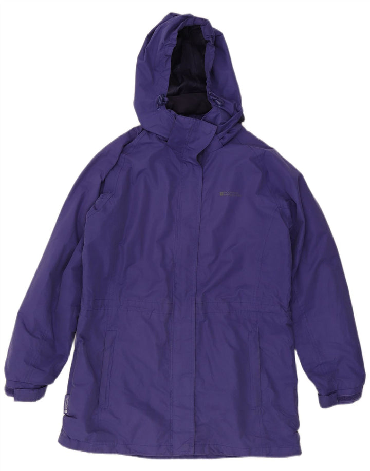 Grande poliéster roxo encapuçado Reino Unido 14 da capa de chuva das mulheres do armazém da montanha