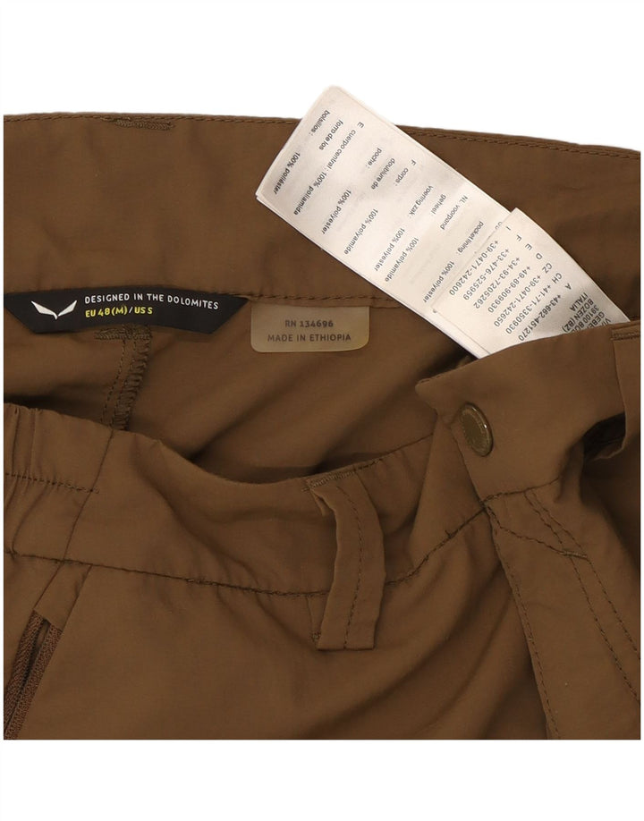Calça Chino Reta Masculina Vintage Médio W32 L32 Poliamida Marrom