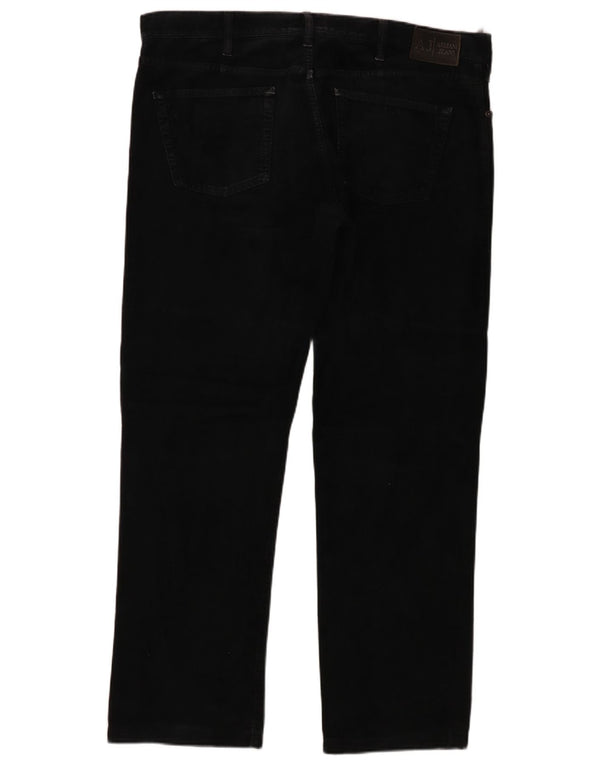 Calça masculina reta casual Armani W38 L30 algodão preto