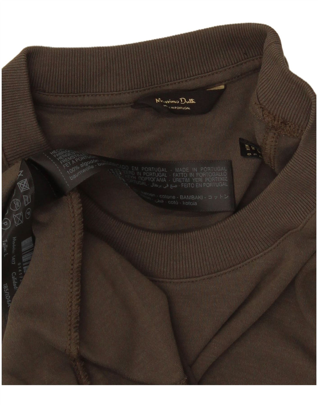 Camiseta masculina Massimo Dutti Top grande algodão cinza