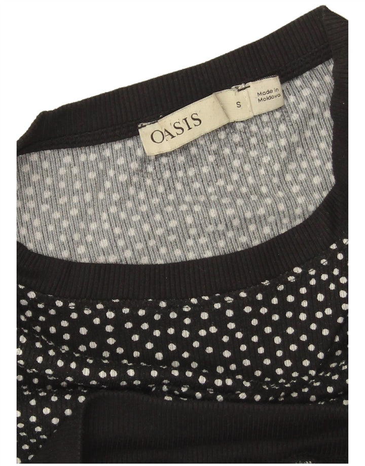 Suéter feminino Oasis cropped oversized Reino Unido 10 bolinhas pretas pequenas