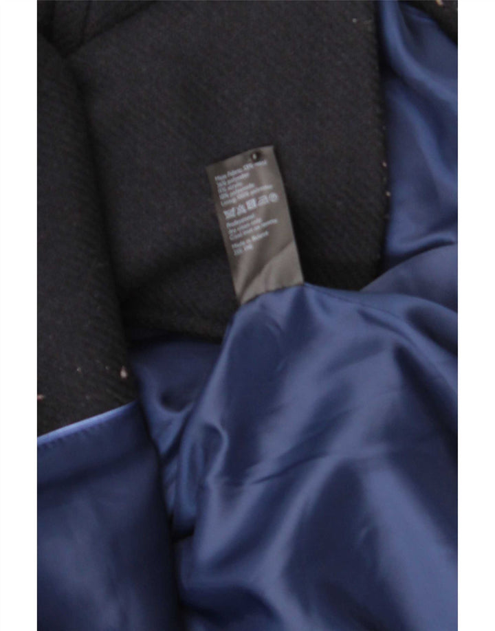 Casaco feminino John Lewis Pea Coat UK 8 pequeno lã azul marinho