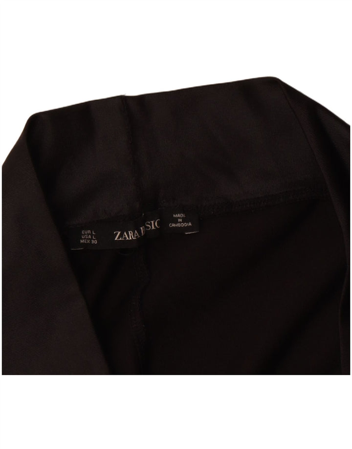 Zara Leggings Mulher UK 14 Grande Preto