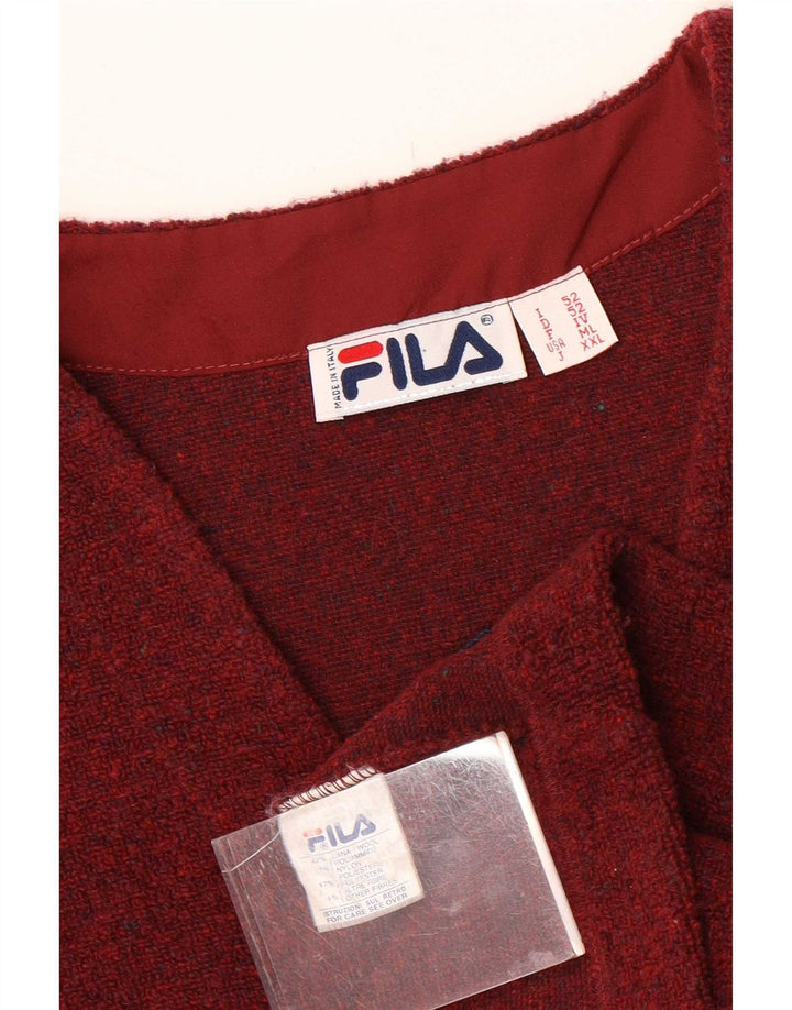 Colete masculino Fila Knit médio marrom lã manchada