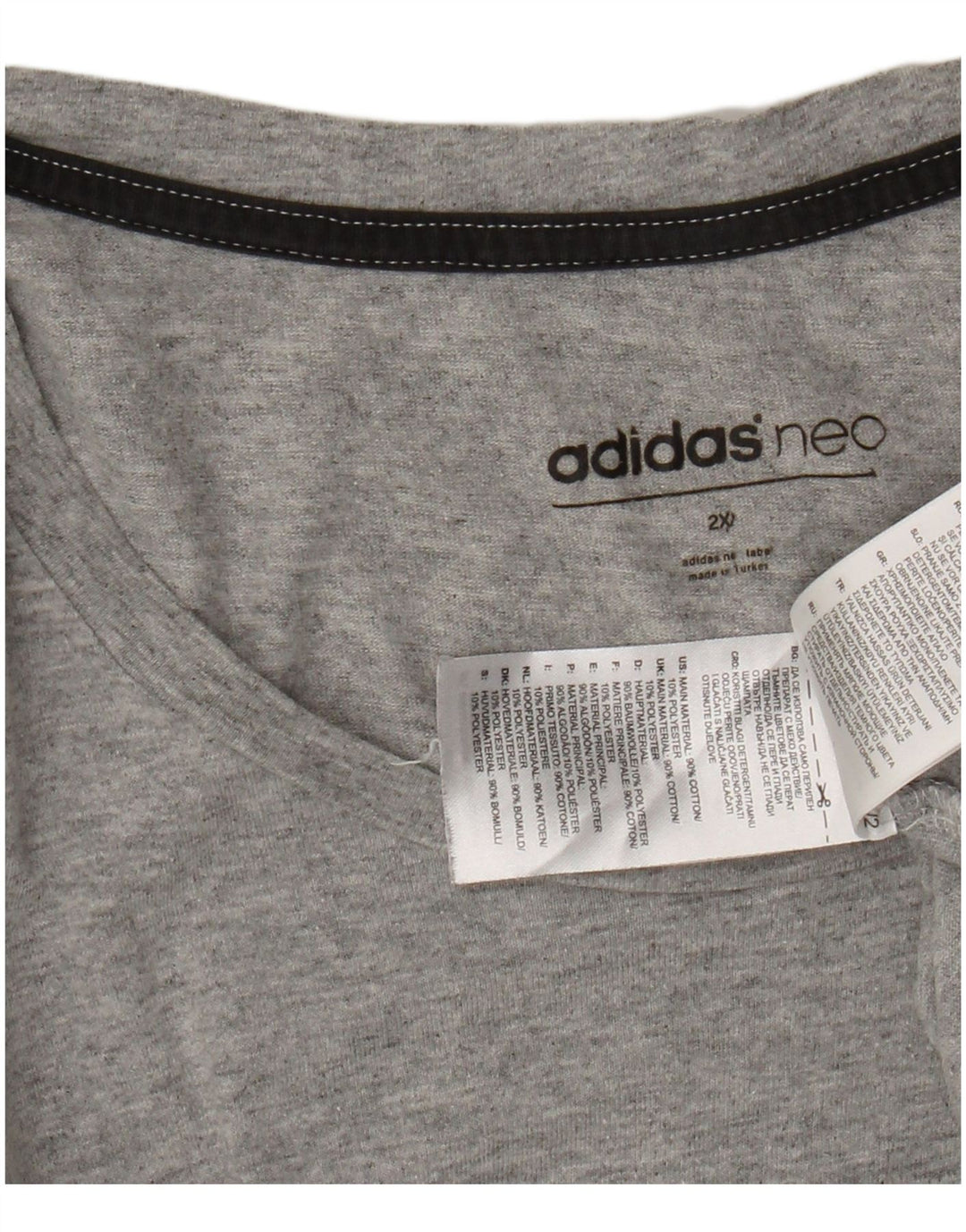 Camiseta masculina ADIDAS com estampa gráfica 2XL algodão cinza