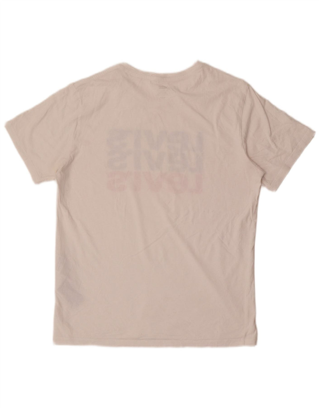 Camiseta gráfica masculina LEVI'S Top médio algodão branco