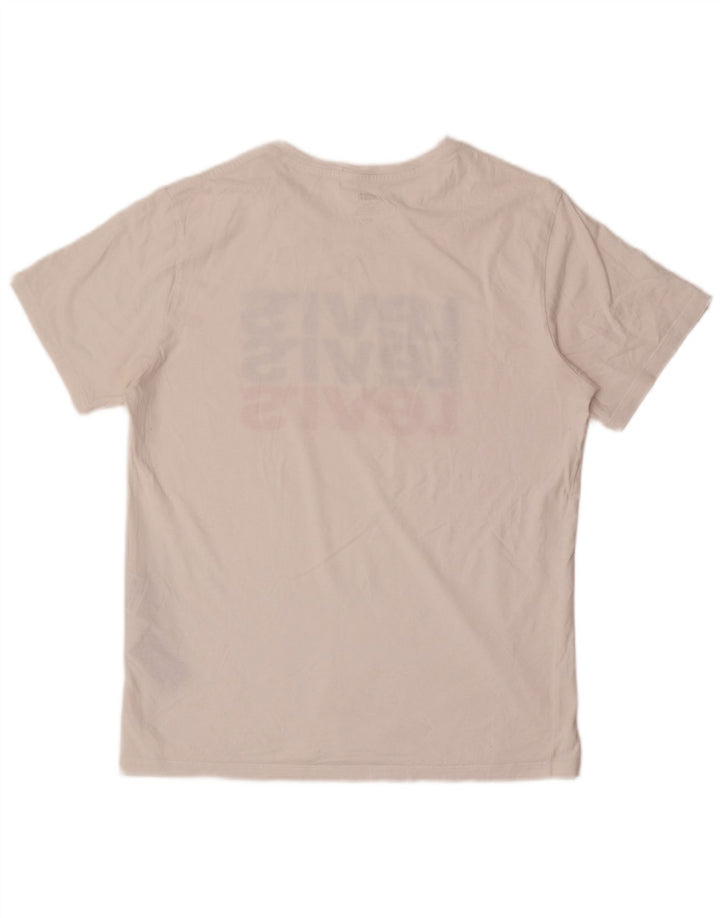 Camiseta gráfica masculina LEVI'S Top médio algodão branco