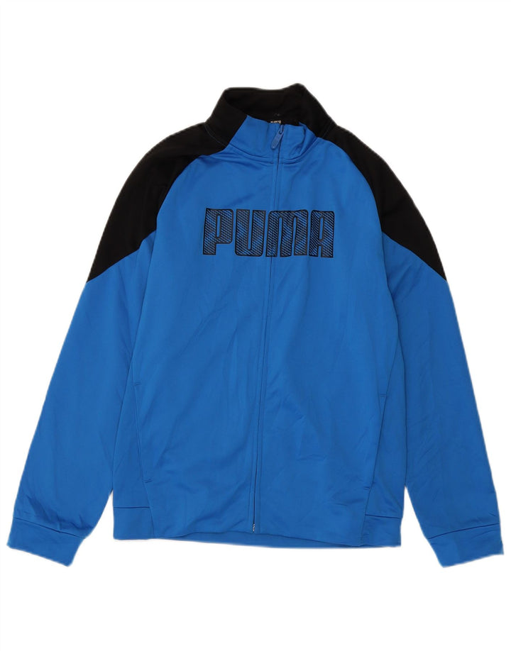 Jaqueta PUMA Boys Graphic Tracksuit Top 13-14 anos Azul Colorblock