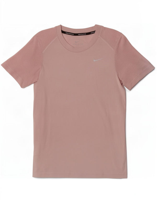 Camiseta Nike Feminina Dri Fit Top UK 10 Pequena Rosa Poliéster