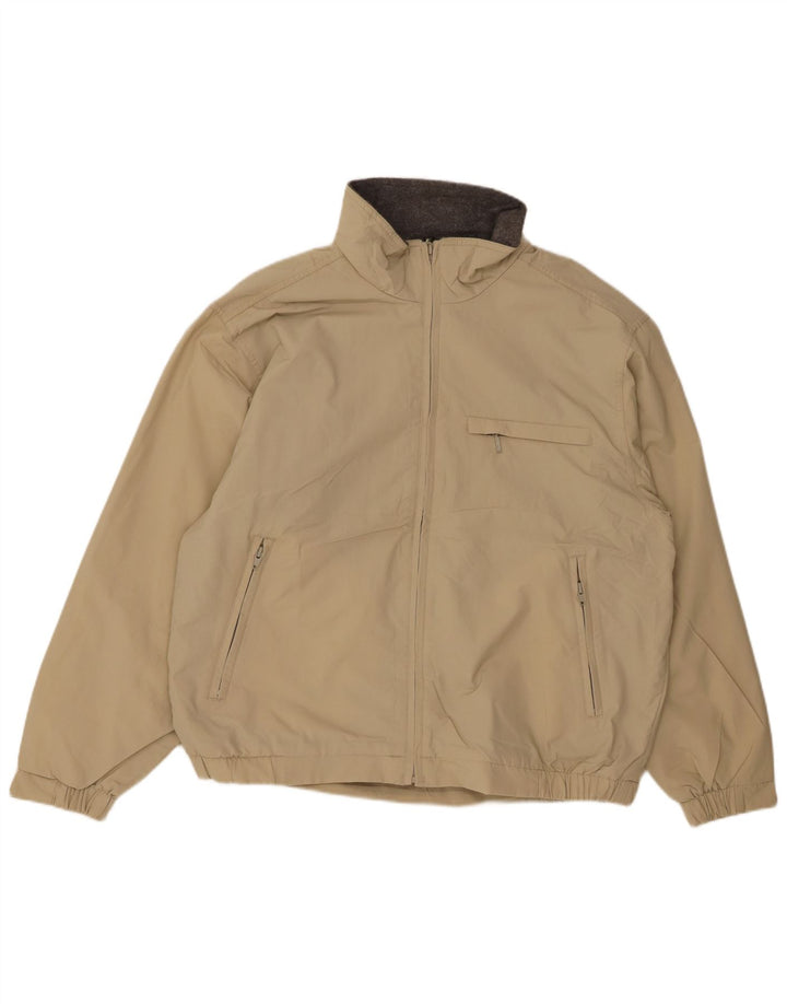 Jaqueta corta-vento masculina EDDIE BAUER UK 38 poliéster bege médio