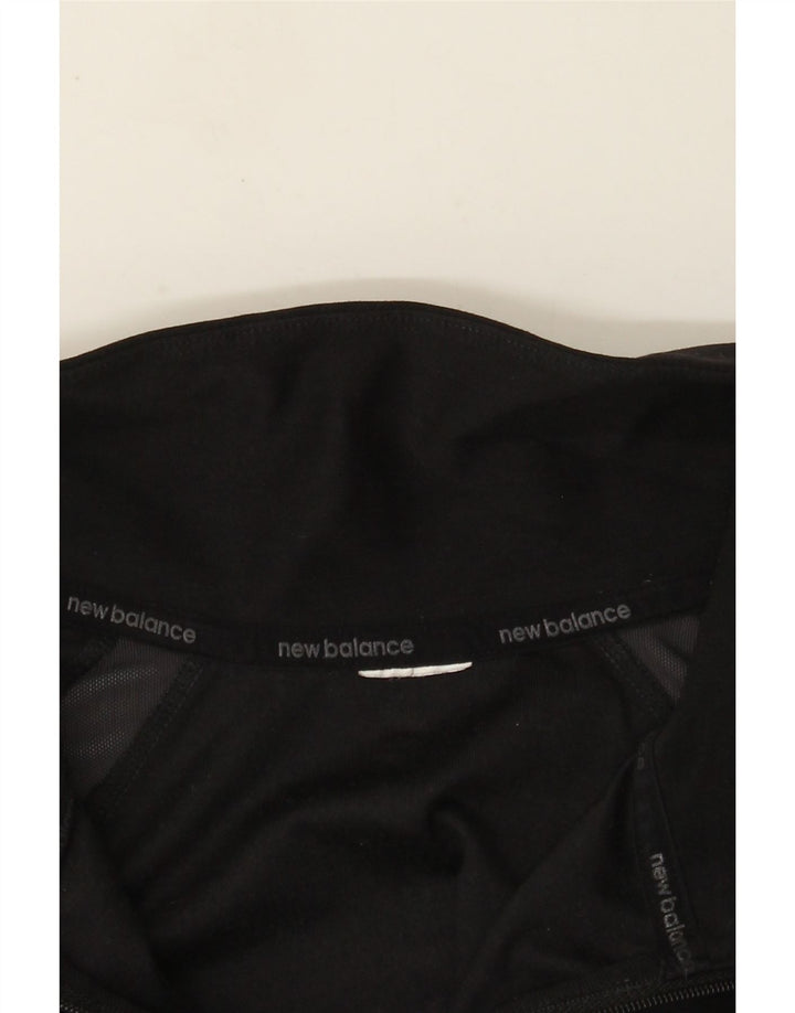 Pulôver feminino New Balance com zíper e gola alta Reino Unido 14 médio preto