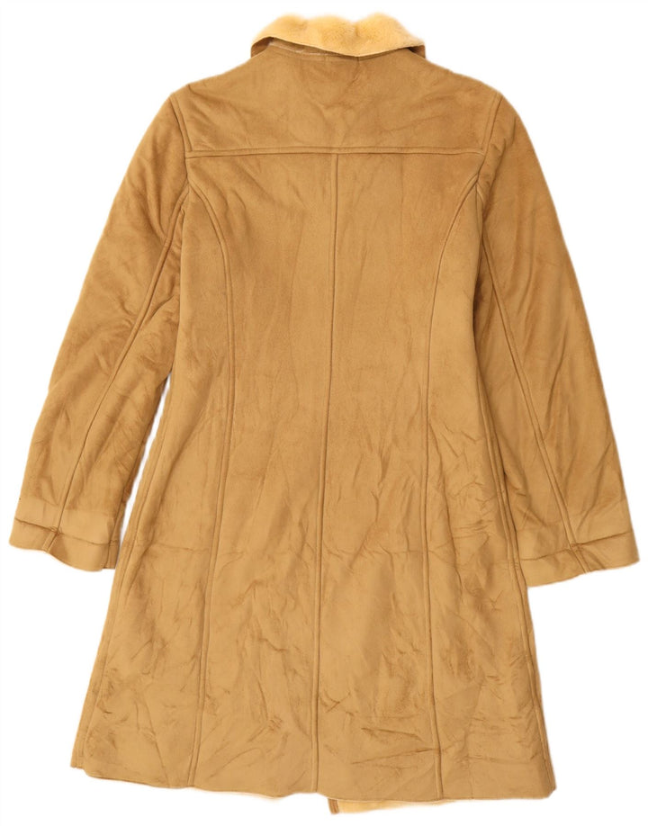 Sobretudo feminino Sherpa BENETTON Reino Unido 10 pequeno modacril bege