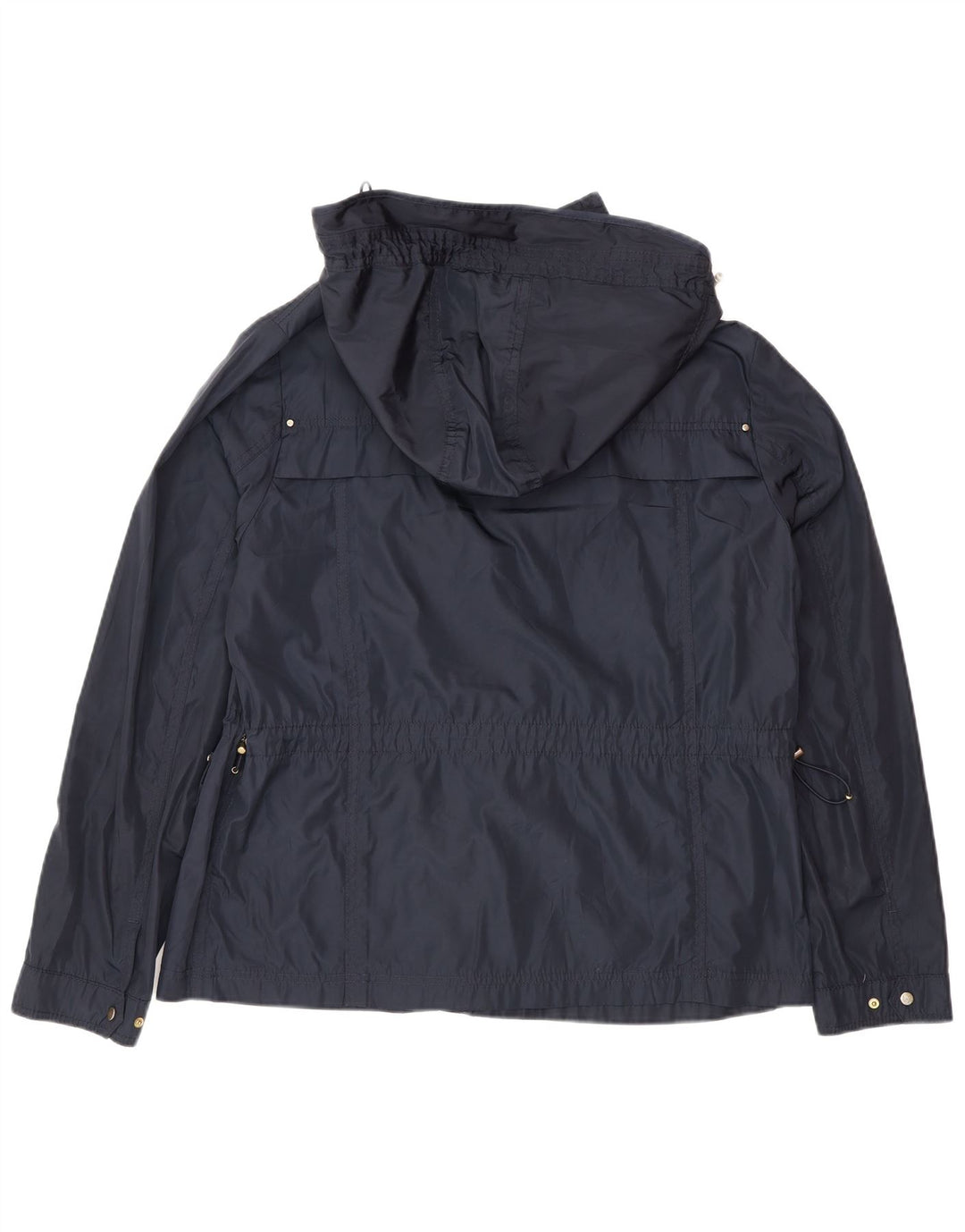 Jaqueta utilitária com capuz feminino Zara UK 18 XL azul marinho poliéster
