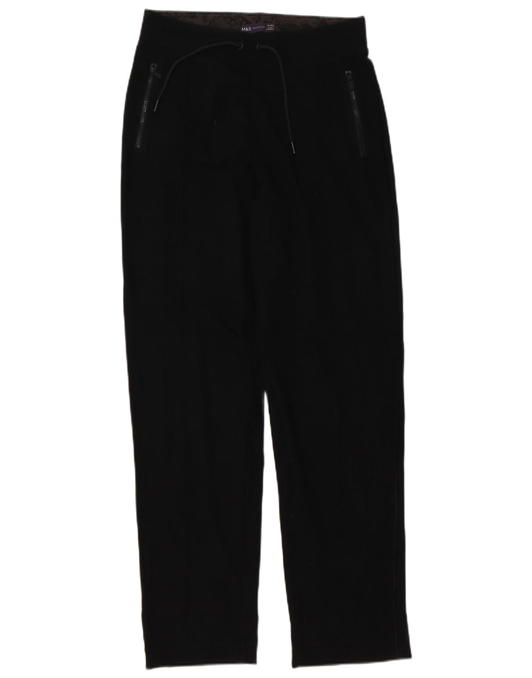 Calça de treino feminina Marks & Spencer Reino Unido 10 pequeno algodão preto