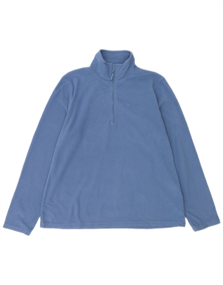 Mountain Warehouse feminino com zíper e gola em ponte de lã Reino Unido 14 grande poliéster azul