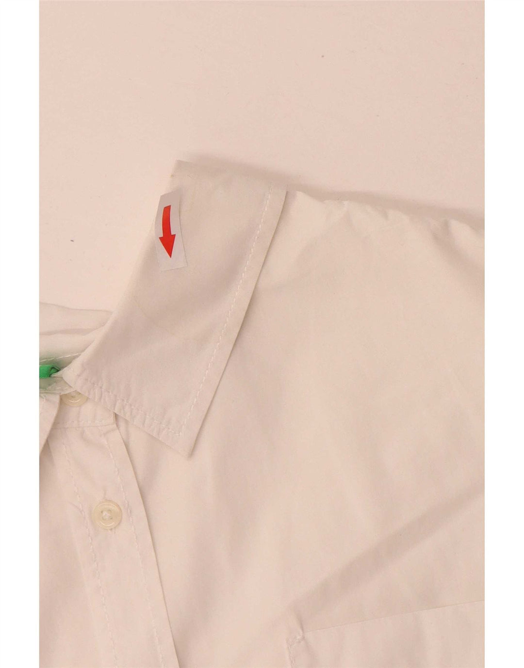 Camiseta feminina Benetton UK 14 algodão branco médio