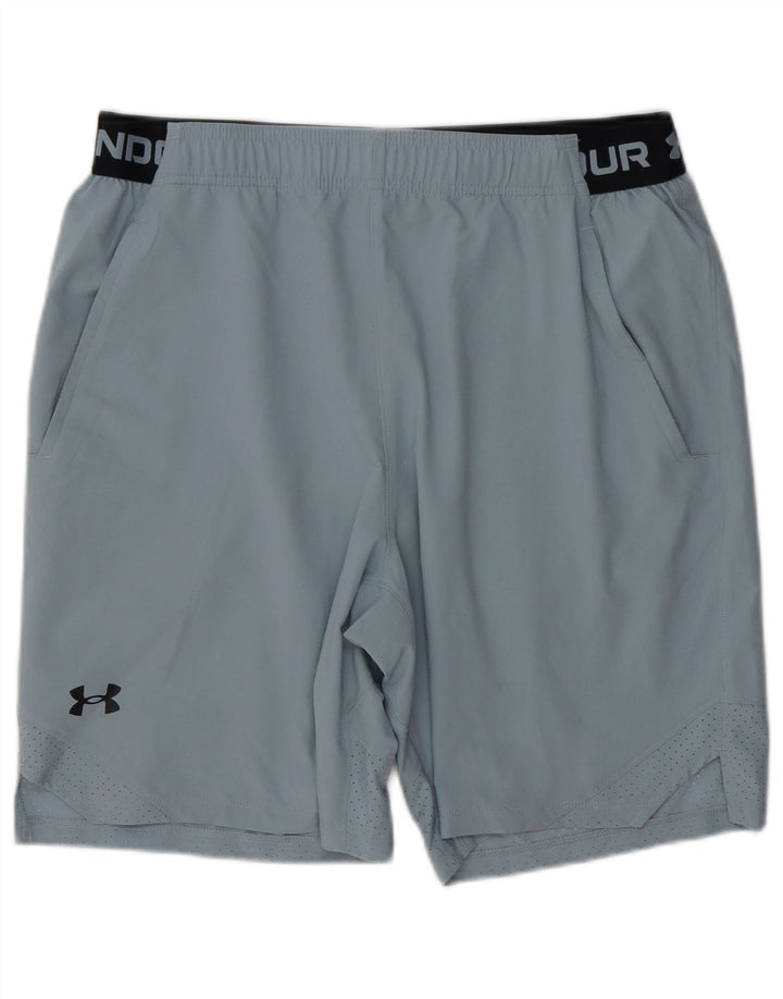 Shorts esportivos gráficos masculinos UNDER ARMOUR poliéster azul grande