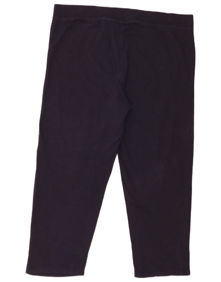 Leggings femininos Marks & Spencer UK 22 3XL algodão azul marinho