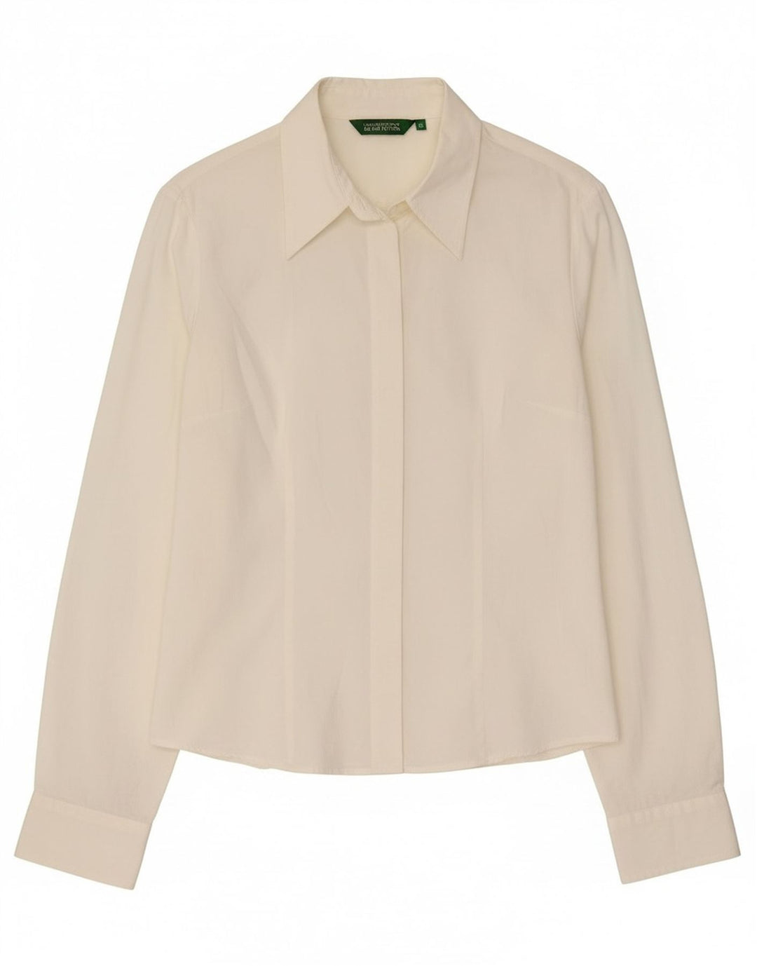 Camisa Benetton Mulher UK 12 Médio Branco