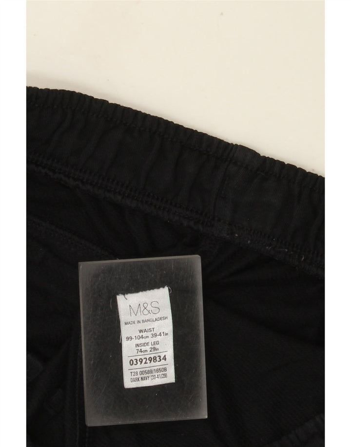 Calça de treino masculina Marks & Spencer XL algodão preto