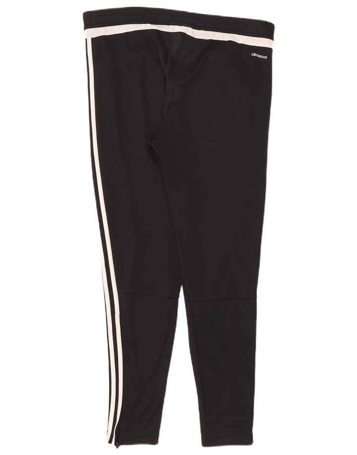 Calça de treino masculina Adidas Climacool pequena preta colorblock poliéster