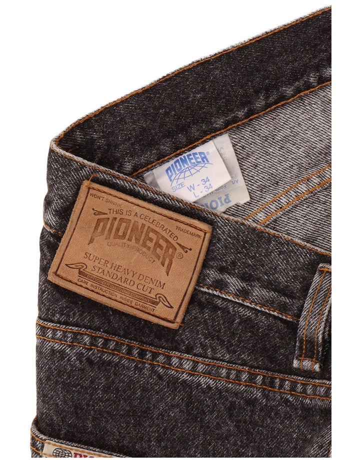 PIONEER Mens Tapered Jeans W34 L29 Algodão Cinza