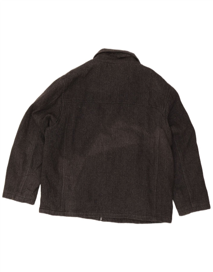 Jaqueta bomber masculina Dockers UK 42 XL cinza espinha de peixe