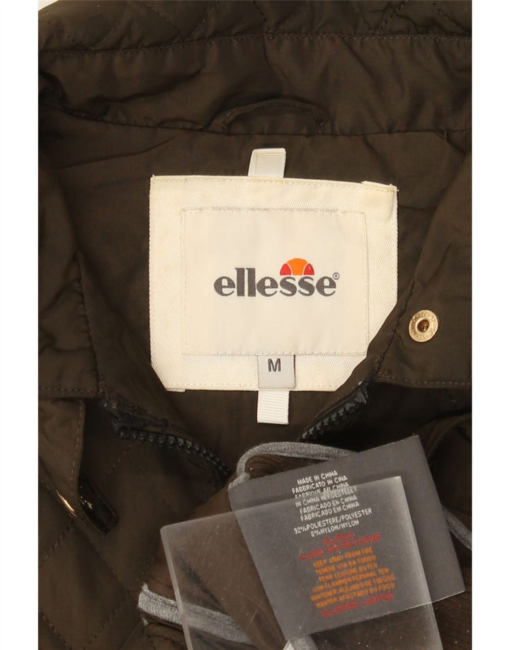 Jaqueta acolchoada feminina Ellesse UK 12 poliéster marrom médio