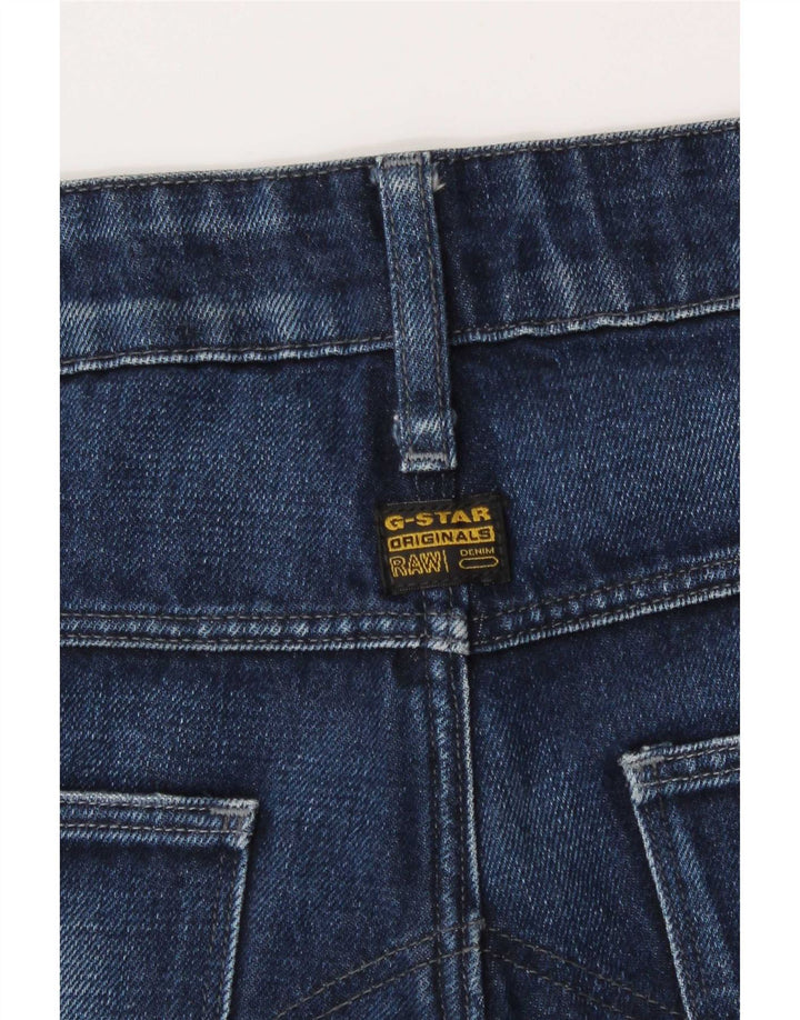 Calça jeans slim masculina G-Star desgastada W32 L30 azul marinho