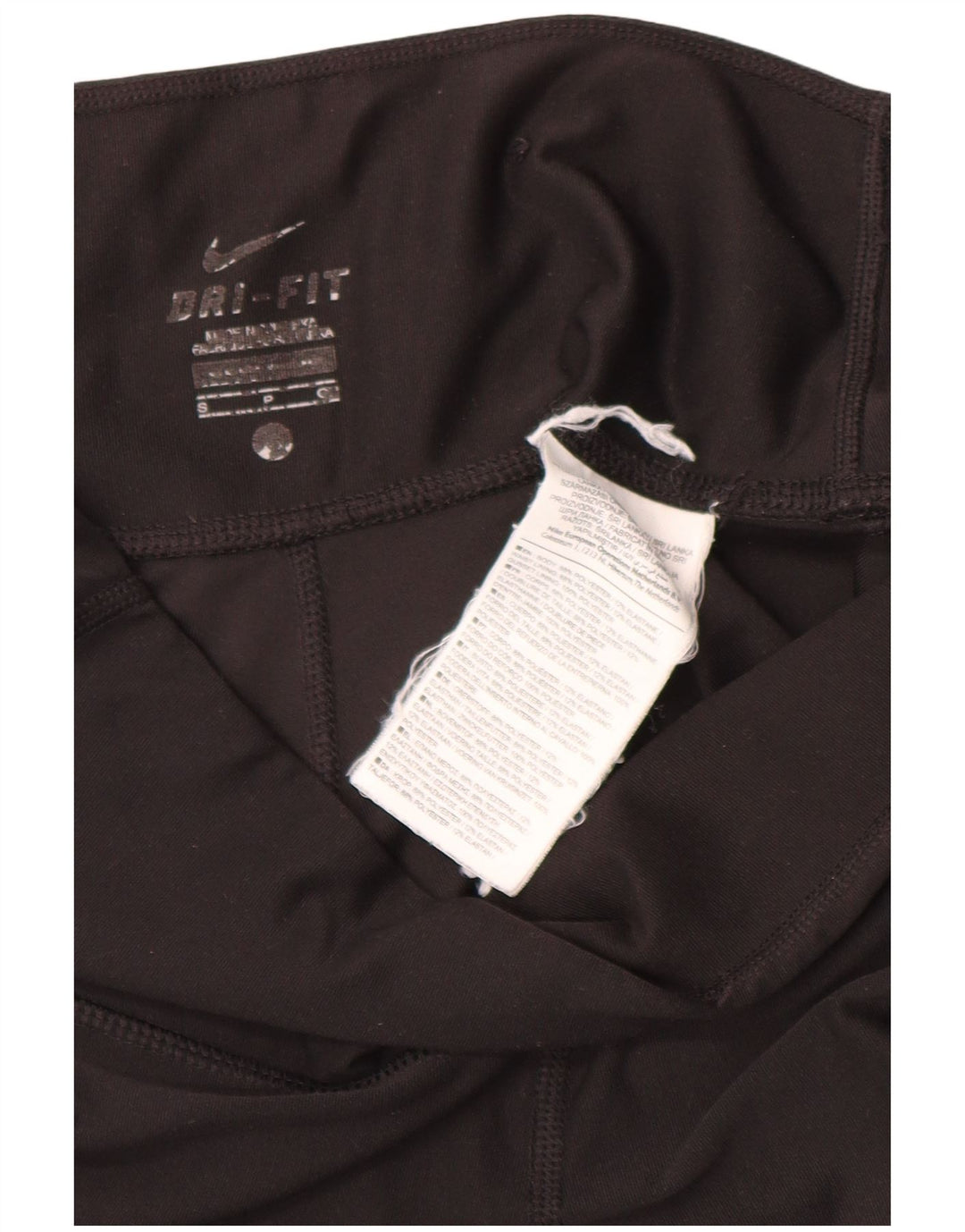 Leggings Nike Capri Femininas UK 10 Pequenas Poliéster Pretas