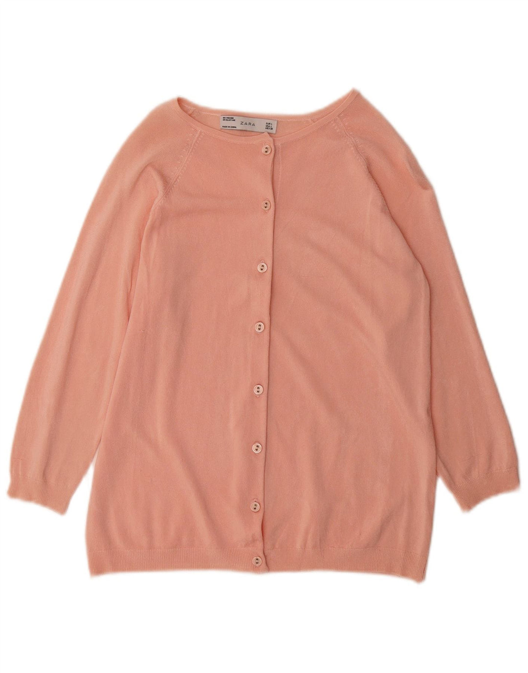 Suéter cardigã feminino Zara Reino Unido 16 grande rosa