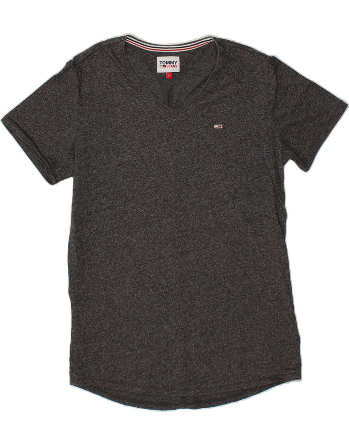 TOMMY HILFIGER Mens T-Shirt Top Small Grey Flecked Vintage Tommy Hilfiger and Second-Hand Tommy Hilfiger from Messina Hembry 