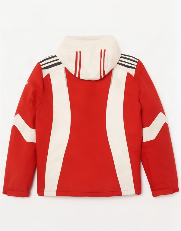 Jaqueta de esqui masculina Fila com capuz solto UK 34 XS vermelho Colourblock poliéster