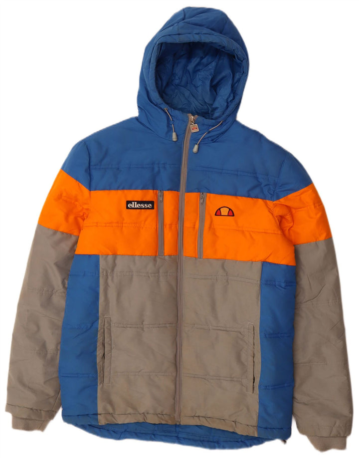 Ellesse Jaqueta masculina gráfica acolchoada UK 38 Medium Multicolor Colourblock